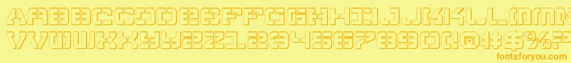 VyperShadow Font – Orange Fonts on Yellow Background