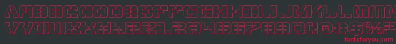 フォントVyperShadow – 黒い背景に赤い文字