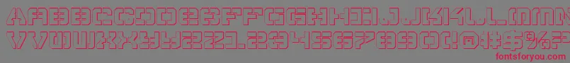 Czcionka VyperShadow – czerwone czcionki na szarym tle
