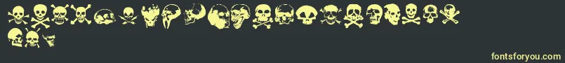 TotenkopfV2.0 Font – Yellow Fonts on Black Background