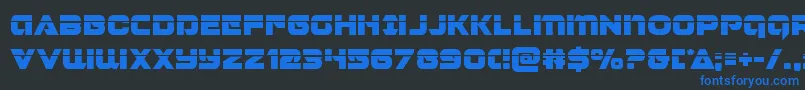 Jeebralaser Font – Blue Fonts on Black Background