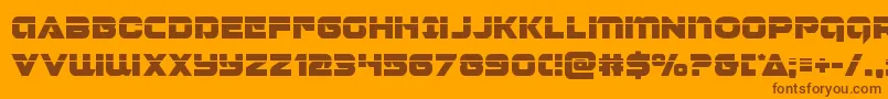 Police Jeebralaser – polices brunes sur fond orange