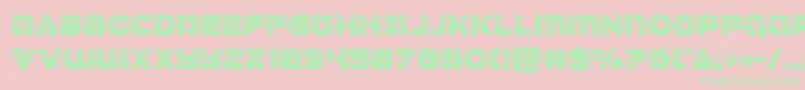 Jeebralaser-Schriftart – Grüne Schriften auf rosa Hintergrund