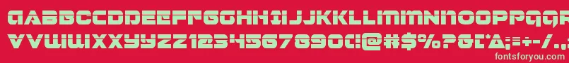 Jeebralaser Font – Green Fonts on Red Background