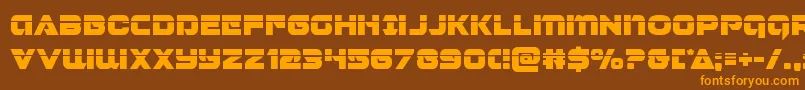 Jeebralaser Font – Orange Fonts on Brown Background