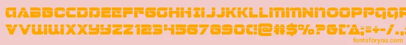 Police Jeebralaser – polices orange sur fond rose