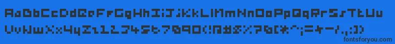 PercyPixel Font – Black Fonts on Blue Background