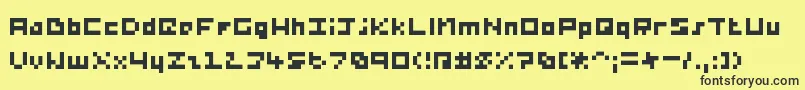 PercyPixel Font – Black Fonts on Yellow Background