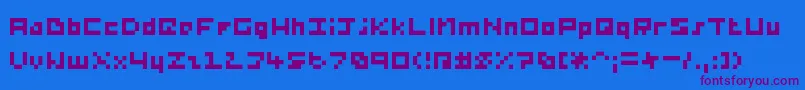 PercyPixel Font – Purple Fonts on Blue Background