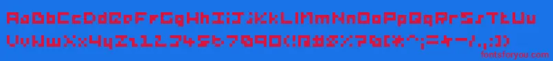 PercyPixel Font – Red Fonts on Blue Background