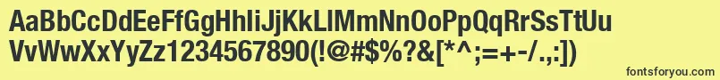 HelveticaNeueCondensedBold Font – Black Fonts on Yellow Background