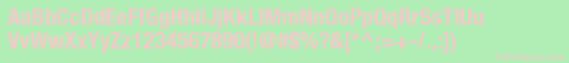 HelveticaNeueCondensedBold Font – Pink Fonts on Green Background