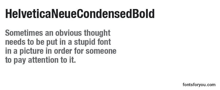 Schriftart HelveticaNeueCondensedBold