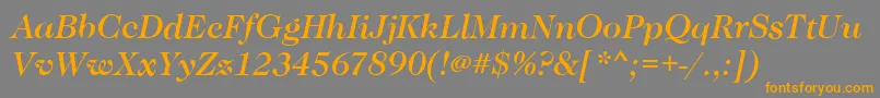Police CaslonMediumItalic – polices orange sur fond gris