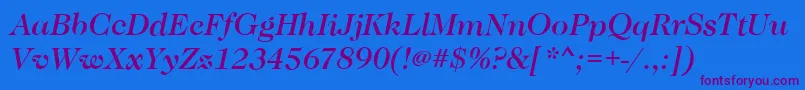 Подробнее о шрифте CaslonMediumItalic Шрифт CaslonMediumItalic – фиолетовые шрифты на синем фоне
