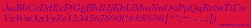 CaslonMediumItalic Font – Purple Fonts on Red Background