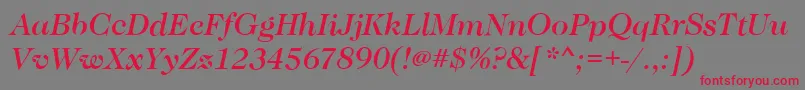 Шрифт CaslonMediumItalic – красные шрифты на сером фоне
