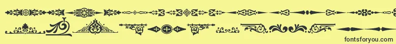 Ornamenttm2フォントについての詳細 フォントOrnamenttm2 – 黒い文字の黄色い背景
