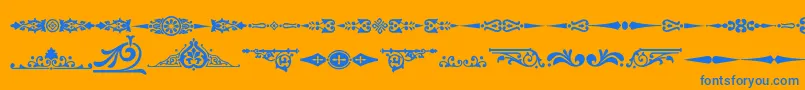 Ornamenttm2 Font – Blue Fonts on Orange Background