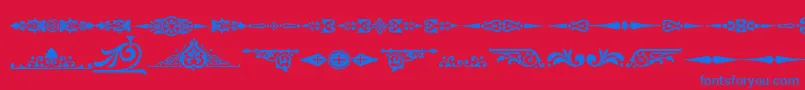 Ornamenttm2 Font – Blue Fonts on Red Background