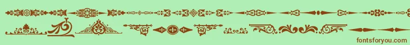 Ornamenttm2 Font – Brown Fonts on Green Background