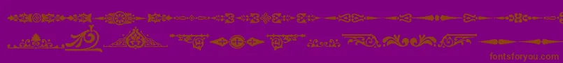 Ornamenttm2 Font – Brown Fonts on Purple Background