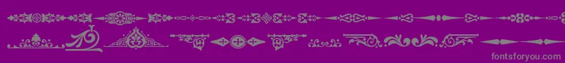Czcionka Ornamenttm2 – szare czcionki na fioletowym tle