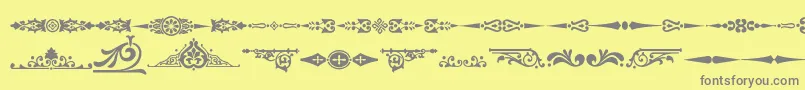 Ornamenttm2 Font – Gray Fonts on Yellow Background