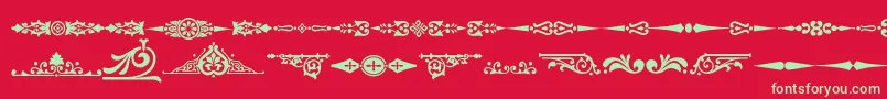 Ornamenttm2 Font – Green Fonts on Red Background
