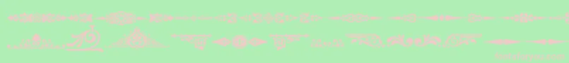 Ornamenttm2 Font – Pink Fonts on Green Background