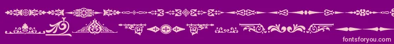 Fonte Ornamenttm2 – fontes rosa em um fundo violeta