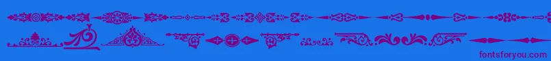 Weitere Informationen zur Ornamenttm2-Schriftart Ornamenttm2-Schriftart – Violette Schriften auf blauem Hintergrund
