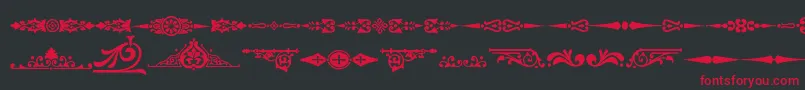 Ornamenttm2 Font – Red Fonts on Black Background
