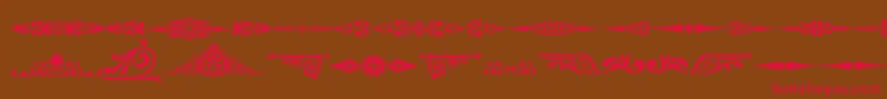 Ornamenttm2 Font – Red Fonts on Brown Background
