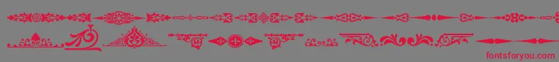 Ornamenttm2 Font – Red Fonts on Gray Background