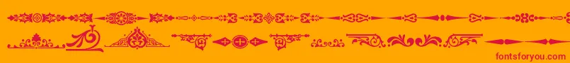 Ornamenttm2 Font – Red Fonts on Orange Background