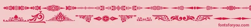 Saiba mais sobre a fonte Ornamenttm2 Fonte Ornamenttm2 – fontes vermelhas em um fundo rosa