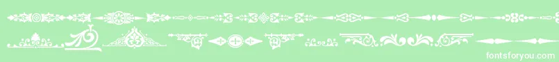 Ornamenttm2 Font – White Fonts on Green Background