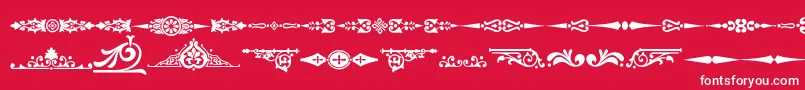 Ornamenttm2 Font – White Fonts on Red Background