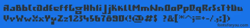 Gigabyte Font – Black Fonts on Blue Background