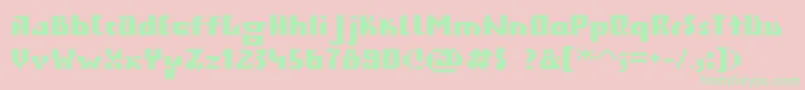 Gigabyte Font – Green Fonts on Pink Background