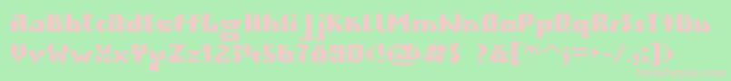 Gigabyte Font – Pink Fonts on Green Background