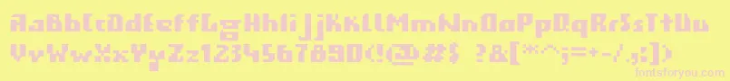 Gigabyte Font – Pink Fonts on Yellow Background