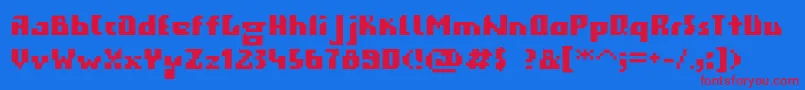 Gigabyte Font – Red Fonts on Blue Background