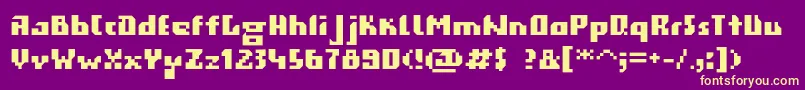 Gigabyte Font – Yellow Fonts on Purple Background