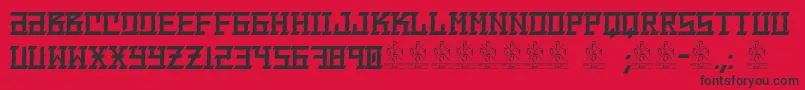 Storm Font – Black Fonts on Red Background