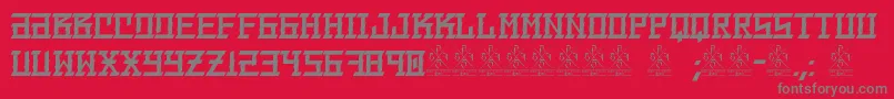 Storm Font – Gray Fonts on Red Background