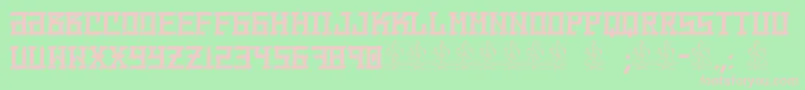 Storm Font – Pink Fonts on Green Background
