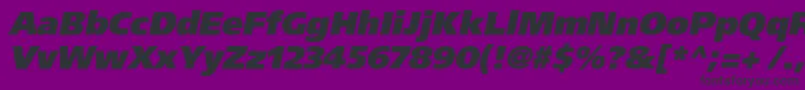 AgforeignerxcItalic Font – Black Fonts on Purple Background