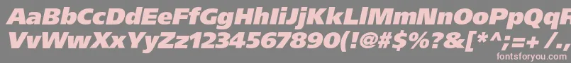 AgforeignerxcItalic Font – Pink Fonts on Gray Background